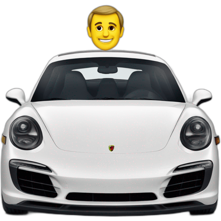 macron dans une porsche emoji