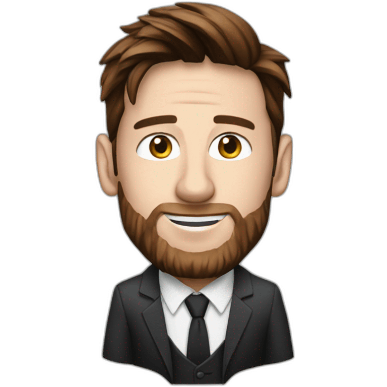 Messi-in-a-suit emoji