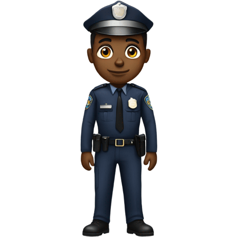 African American man police emoji