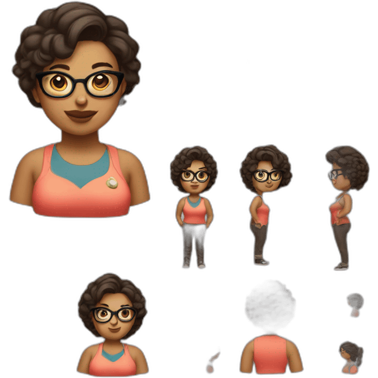 female curvy nerd emoji