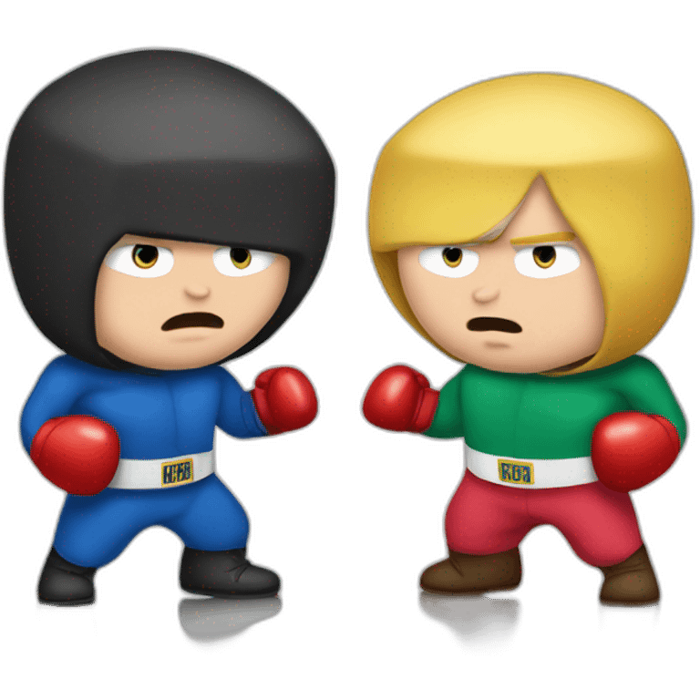 eric cartman boxing with eric trump emoji