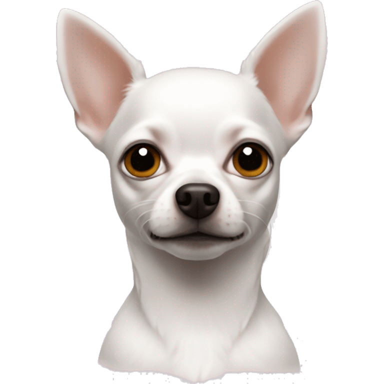 generate a white chihuahua with mohawk  emoji