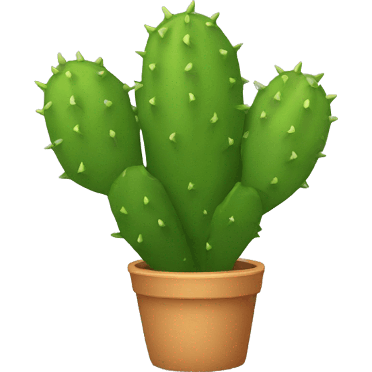 single flat Nopal without pot emoji