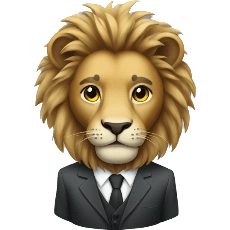 Lion with suit  emoji