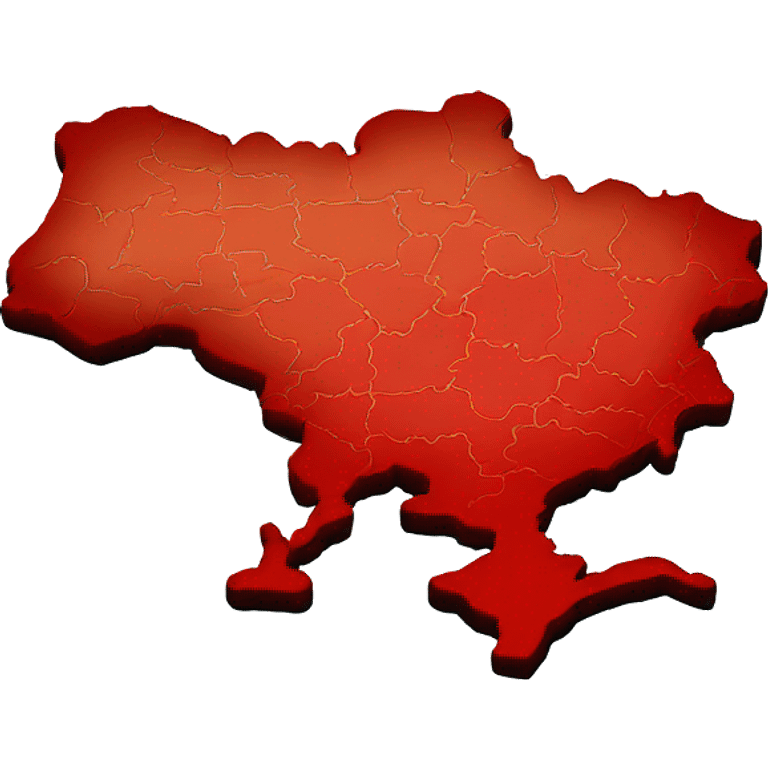 Red Map of Ukraine emoji