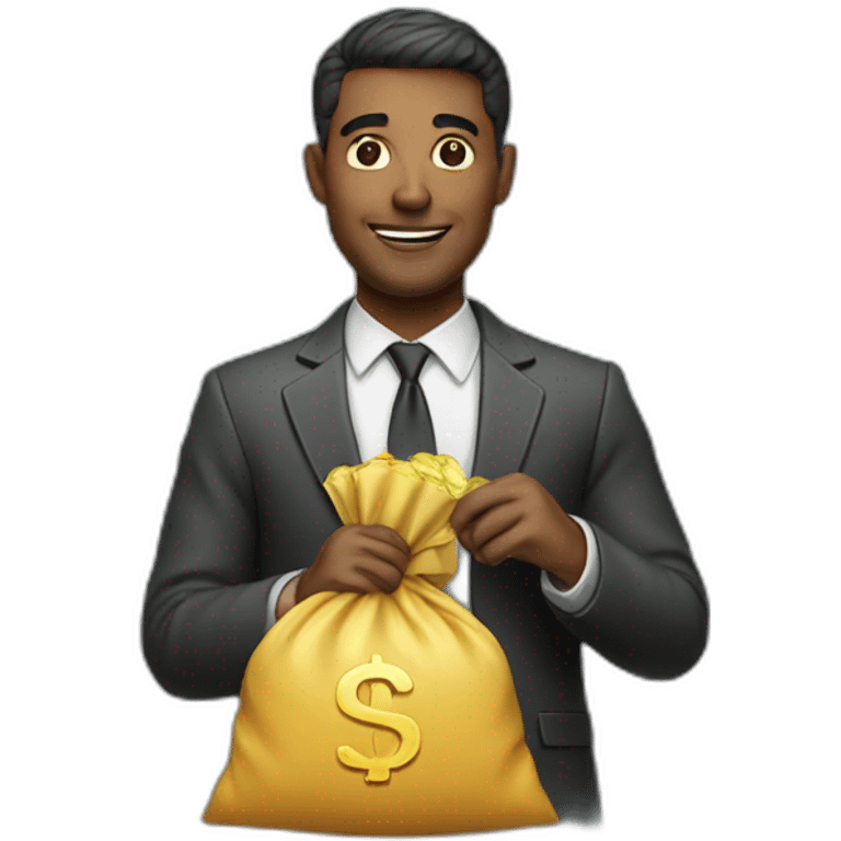 man with money bag emoji