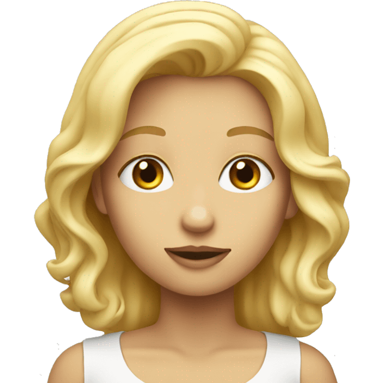 Blonde with question emoji