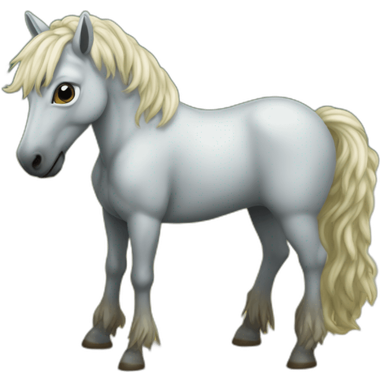 Cheval sur une fourmi emoji