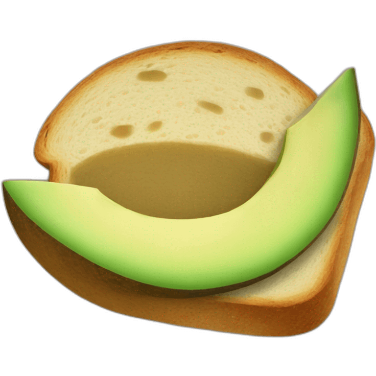 Bread with avacado spread on it emoji