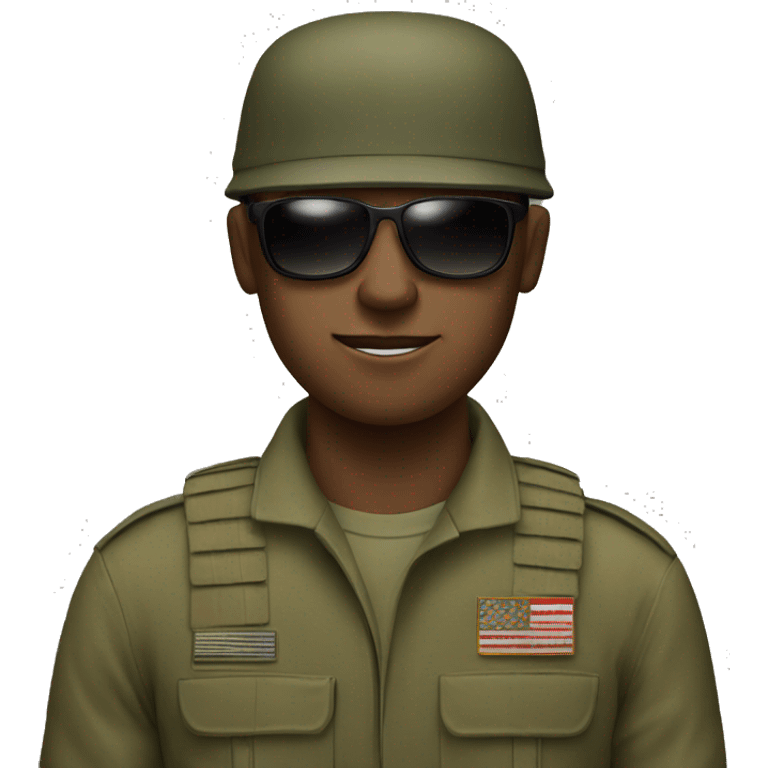 soldier with sunglasses emoji