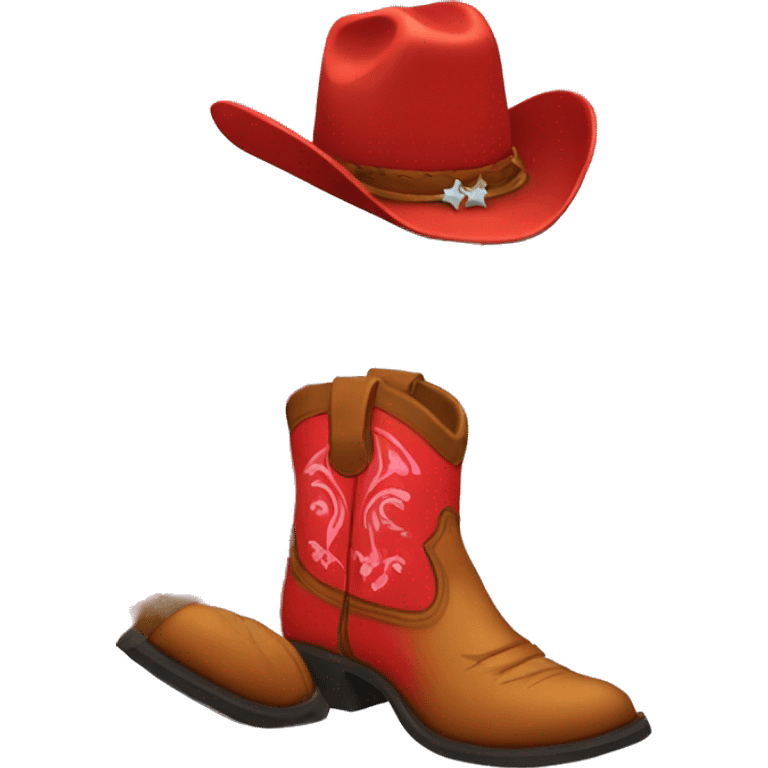 Red cowgirl boot emoji