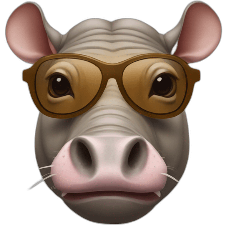 Babirusa wearing sunglasses emoji