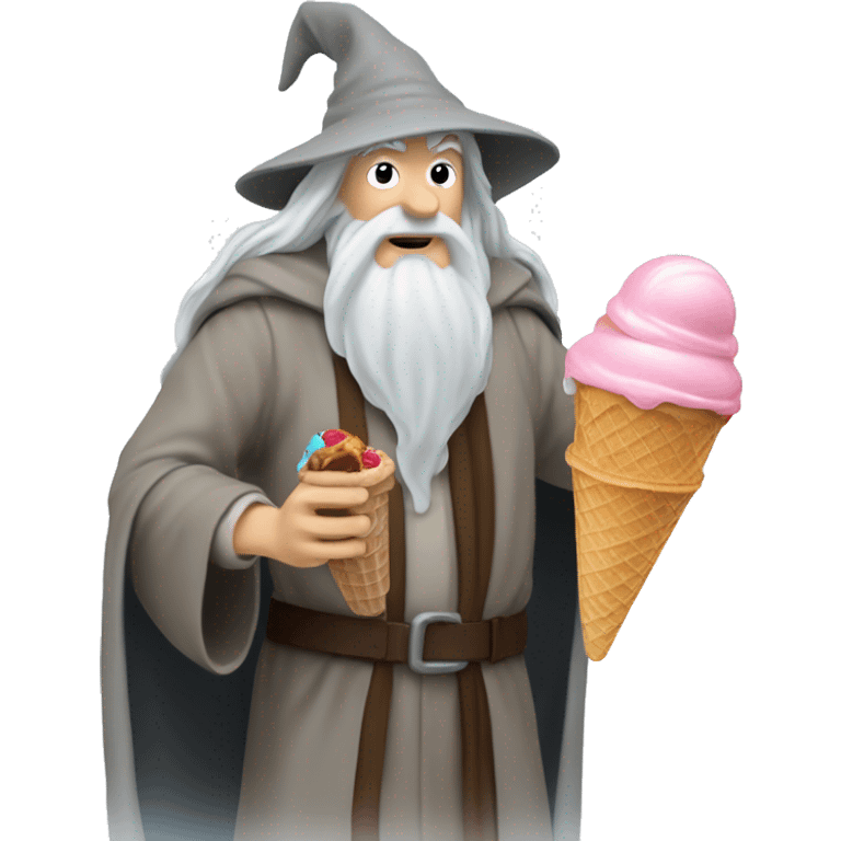 gandalf dunking an ice cream cone emoji