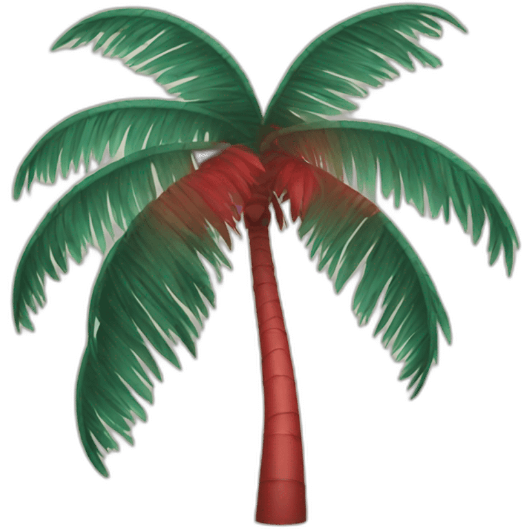 Red Palm tree emoji