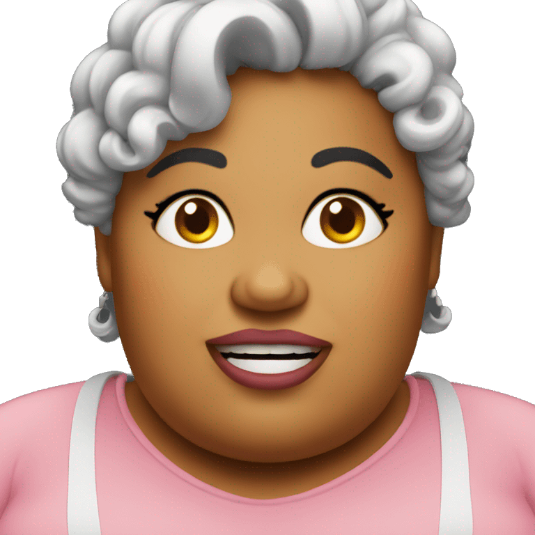 Fat sassy lady emoji