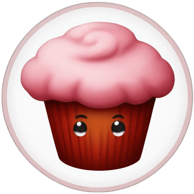 red velvet muffin emoji