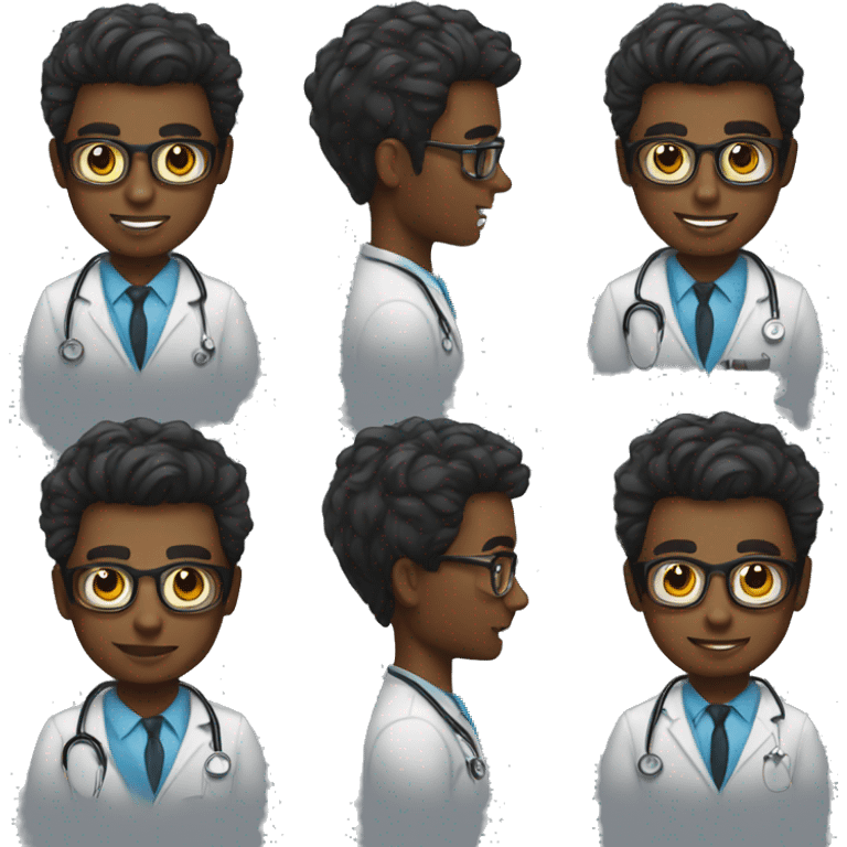 young black male optometrist with black hairs emoji