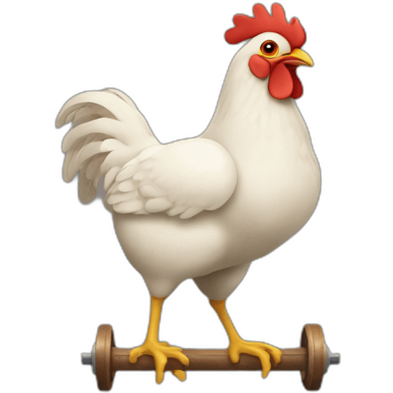 ubber chicken with a pulley in the middle emoji