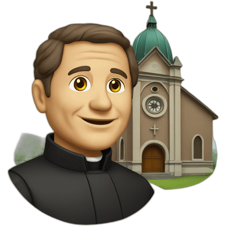 don bosco with a church on his background emoji