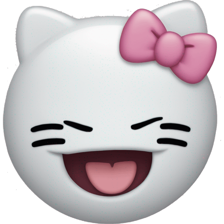 hello kitty laughing  emoji