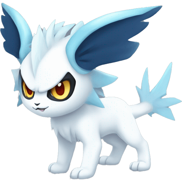 Edgy Cool Kawaii Chibi Baby Absol-Silvally-Vaporeon-Absol-Pokémon Full Body emoji