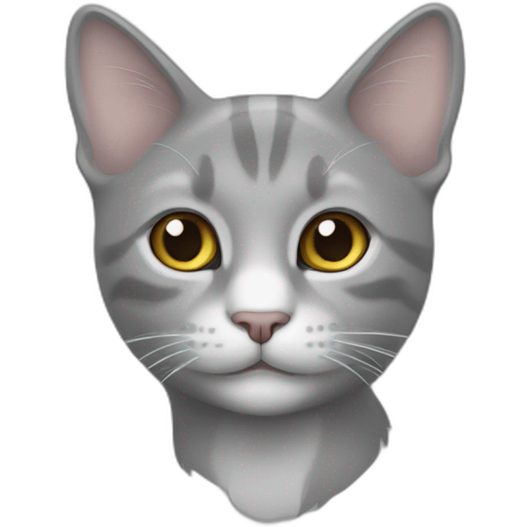 gato gris Ananda emoji