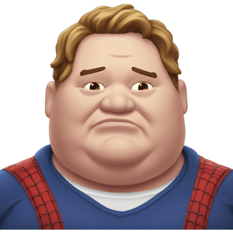 morbidly obese spider-man emoji