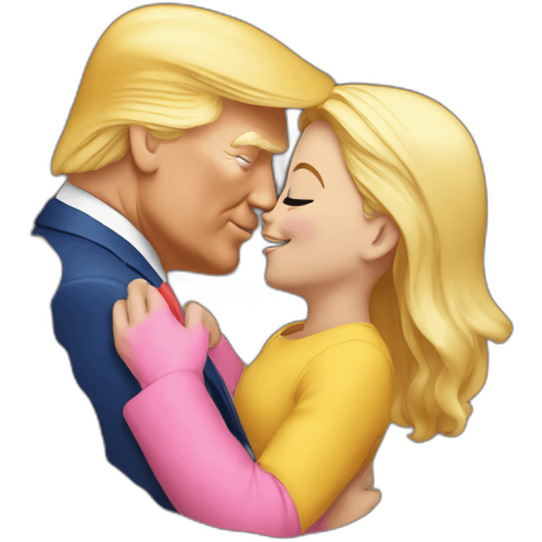 trump kissing his daughter, positivity, inclusiveness emoji