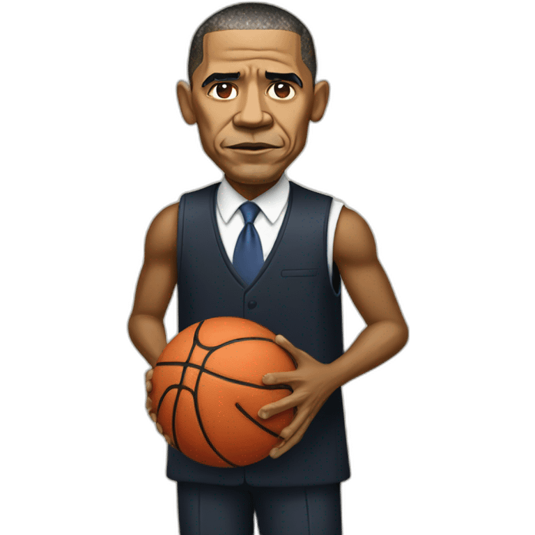 obama playing trump I basketball emoji