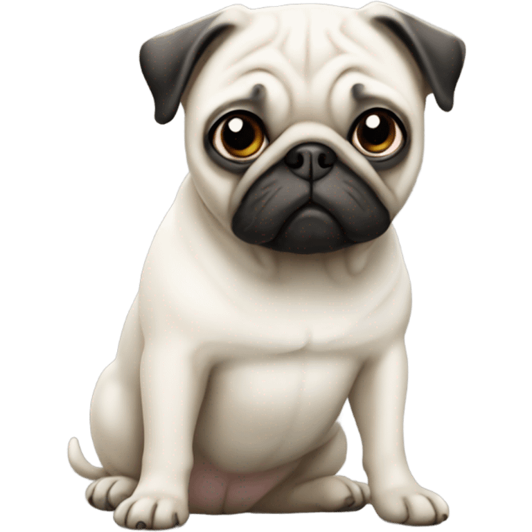 White pug emoji