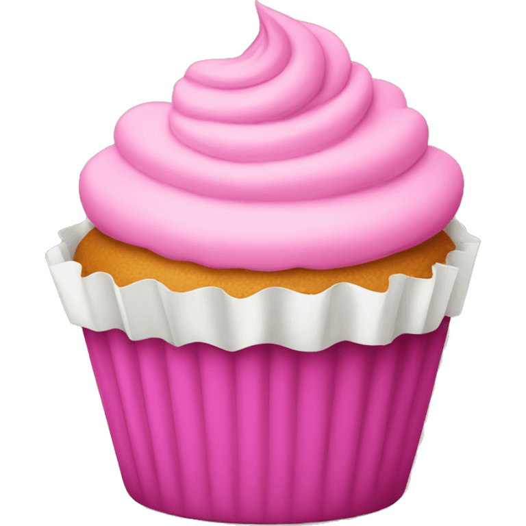 Pink cupcake emoji