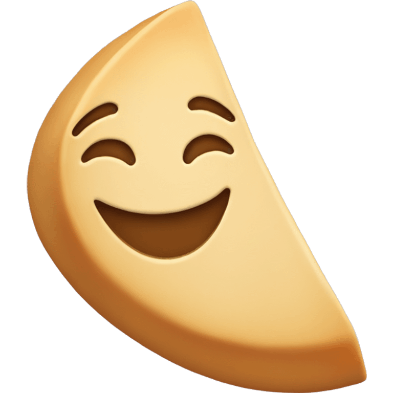 Smiling fortune cookie emoji