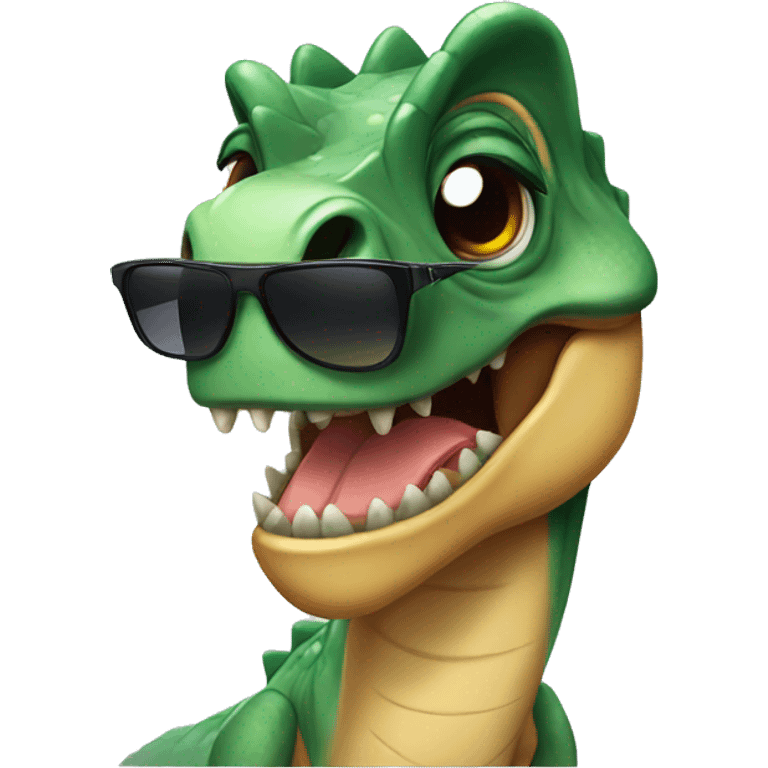 dino with sunglasses  emoji