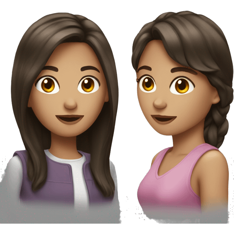 Two brunette girls emoji