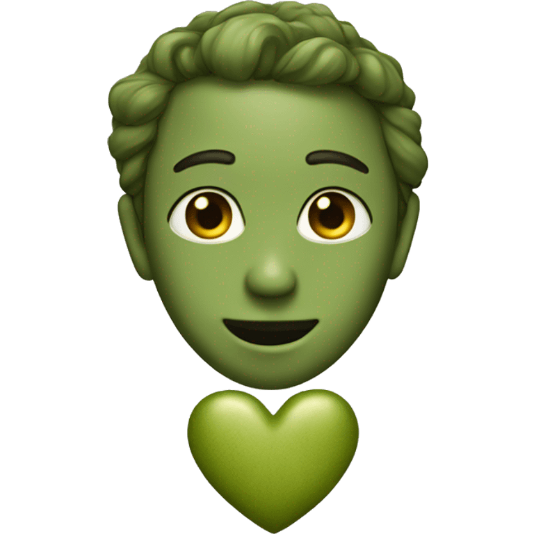 Olive Green Heart  emoji