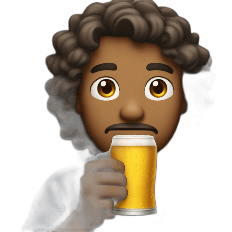 😤 Holding a beer emoji