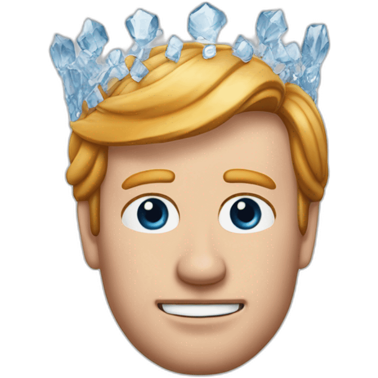 koning willem alexander with ice on his head emoji