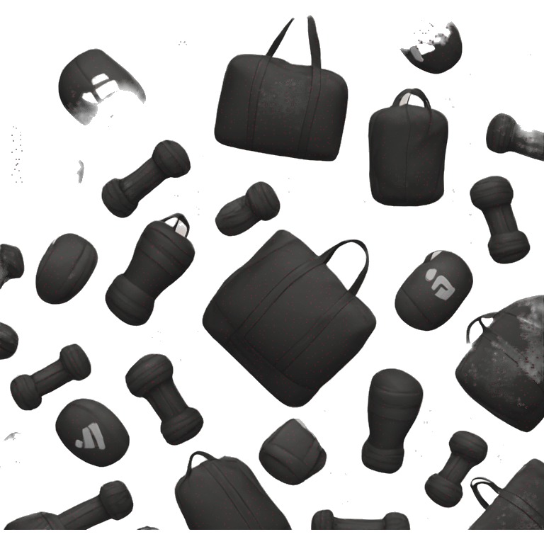 Black gym bag  emoji