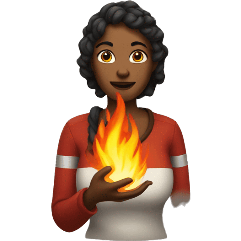 Fire lady emoji