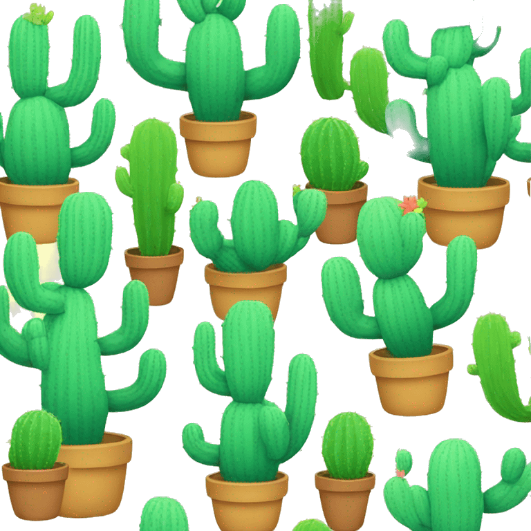 Rainbow cactus emoji