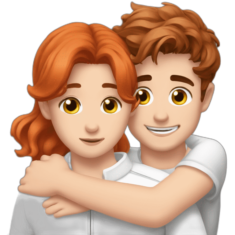 Charles leclerc huging a redhead emoji