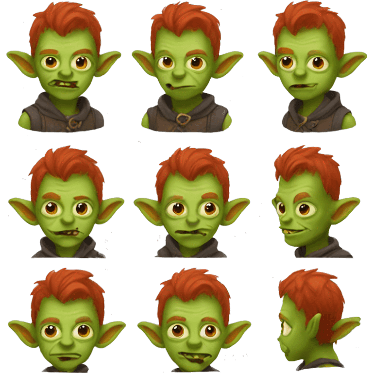 Goblin with red hair emoji