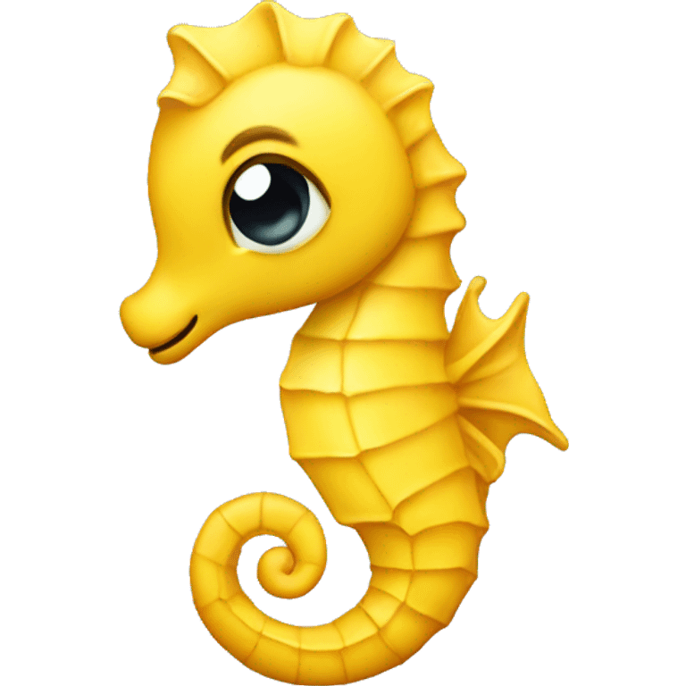 Crying yellow seahorse emoji