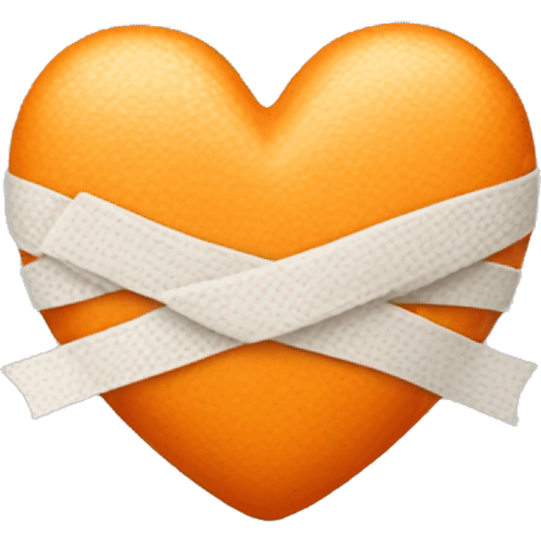 light orange heart with bandages emoji