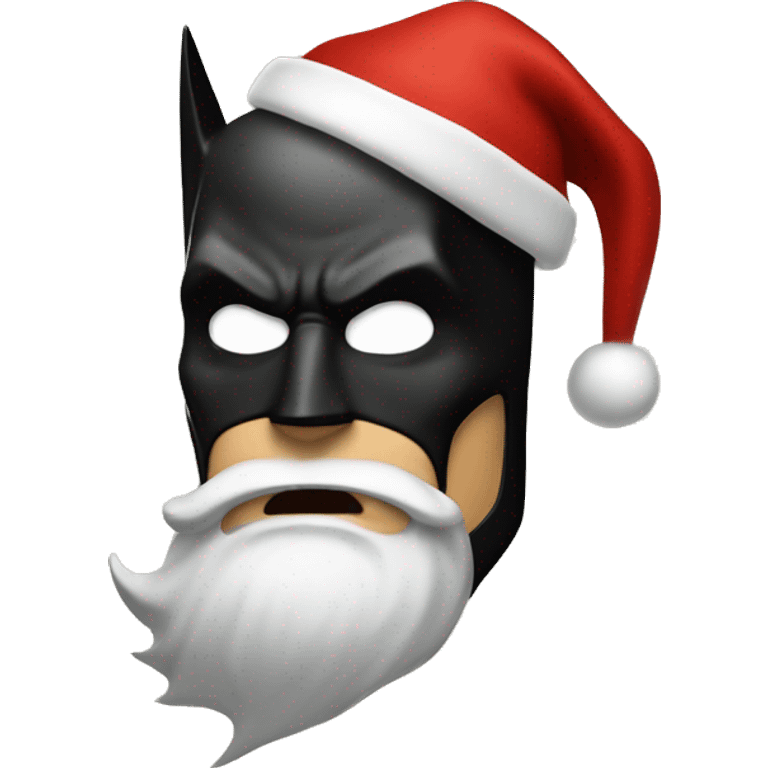 Batman with Santa hat emoji