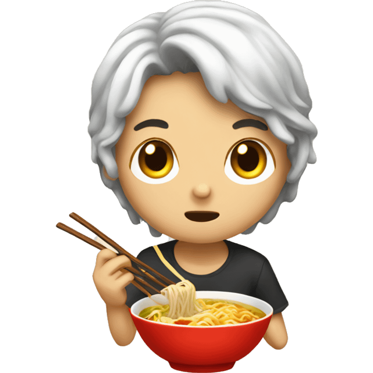 Eating ramen emoji