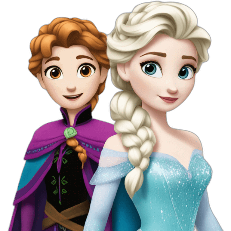 elsa and anna emoji