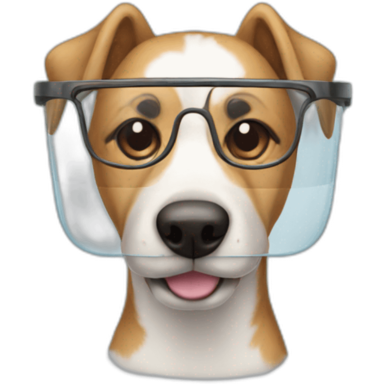 Dog with glass emoji