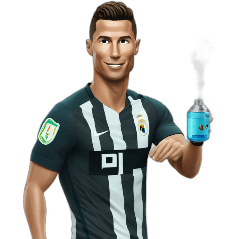 Cr7 avec une vape emoji