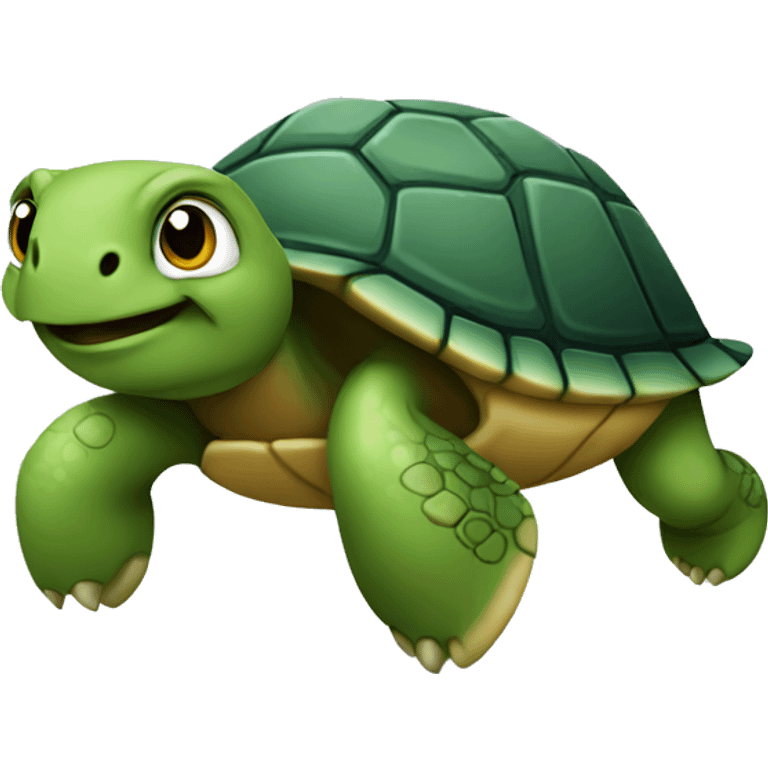 Turtle running emoji